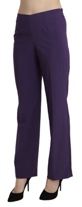 Pantalon-jupette droit taille haute violet de BENCIVENGA