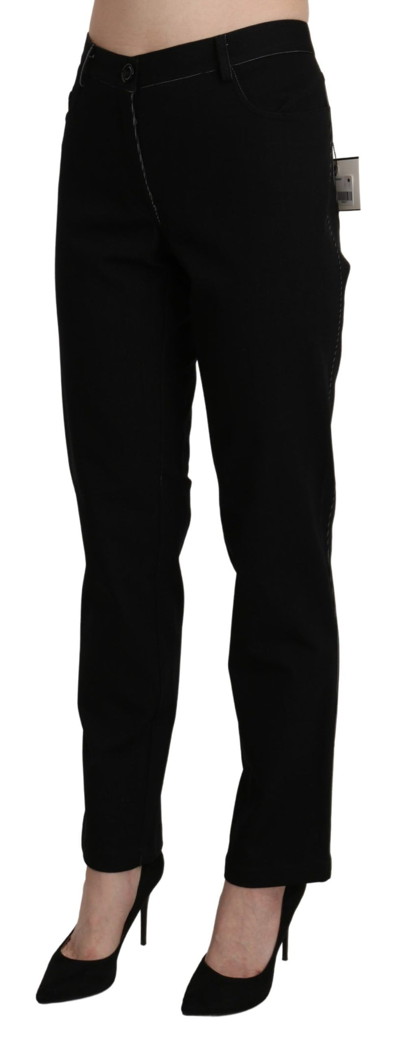 Pantalon de survêtement droit noir taille haute BENCIVENGA