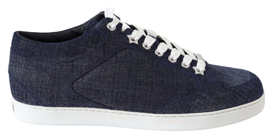 Sneakers en daim bleu denim à enfiler Jimmy Choo Chic