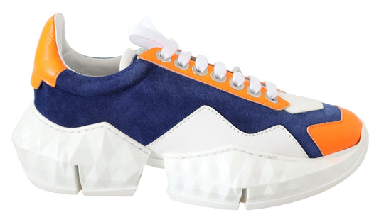 Sneakers en cuir et autres matières de Jimmy Choo, modèle Electric Elegance