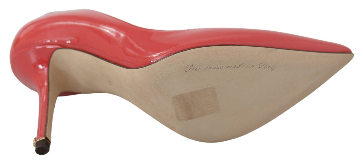Escarpins en cuir verni rose foncé de Dolce &amp; Gabbana