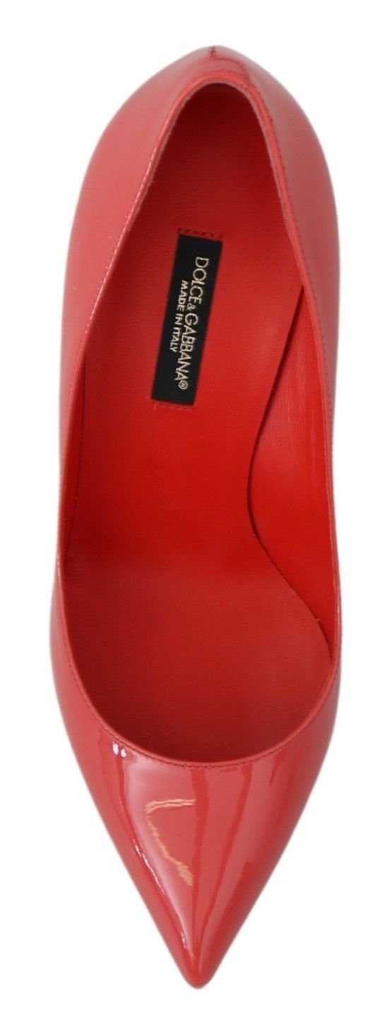 Escarpins en cuir verni rose foncé de Dolce &amp; Gabbana