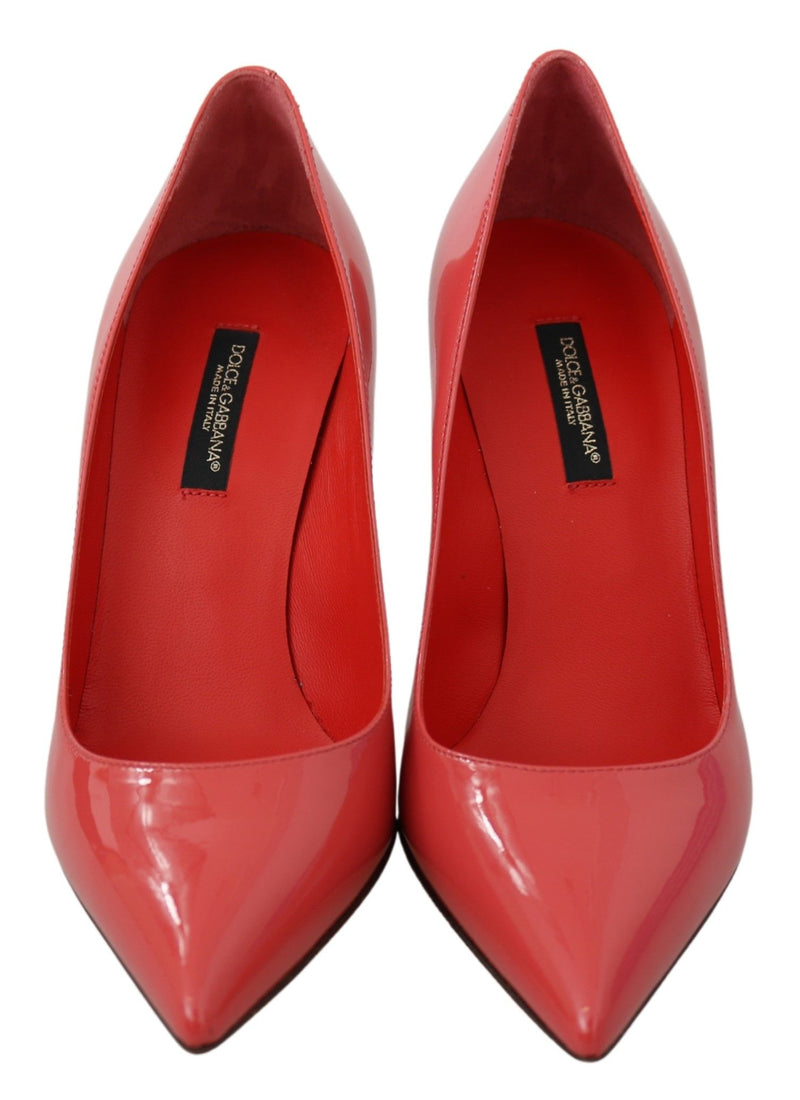 Escarpins en cuir verni rose foncé de Dolce &amp; Gabbana