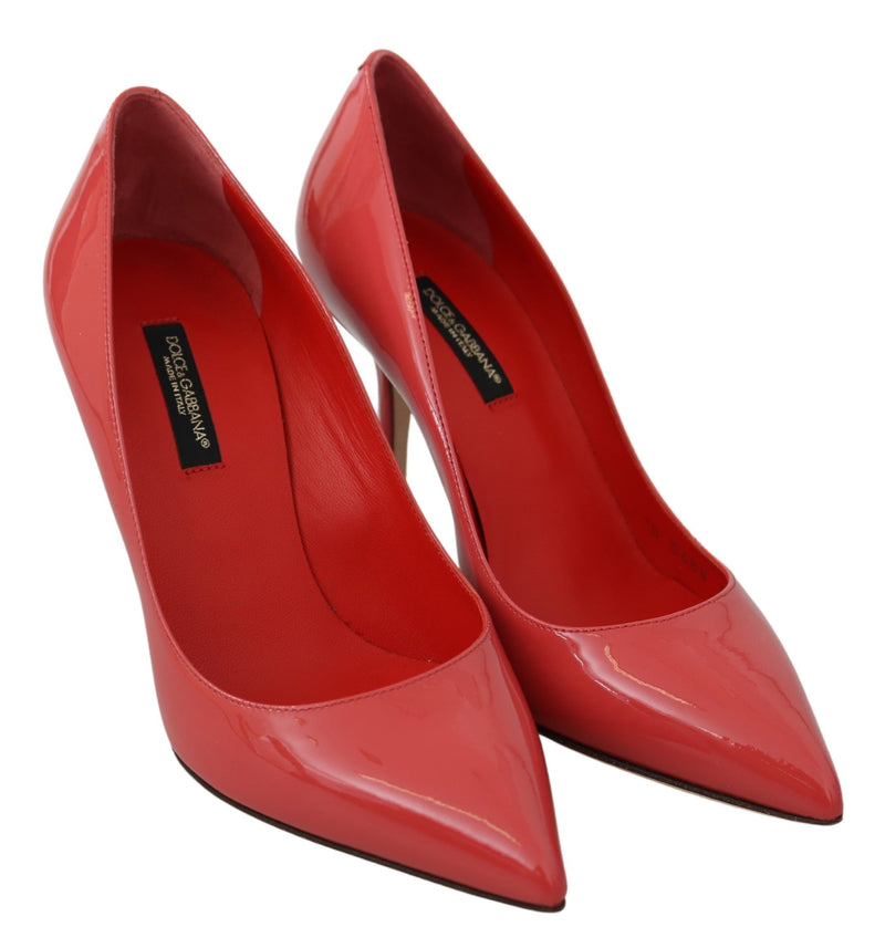 Escarpins en cuir verni rose foncé de Dolce &amp; Gabbana