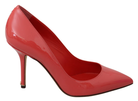 Escarpins en cuir verni rose foncé de Dolce &amp; Gabbana