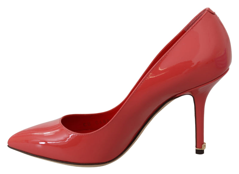 Escarpins en cuir verni rose foncé de Dolce &amp; Gabbana
