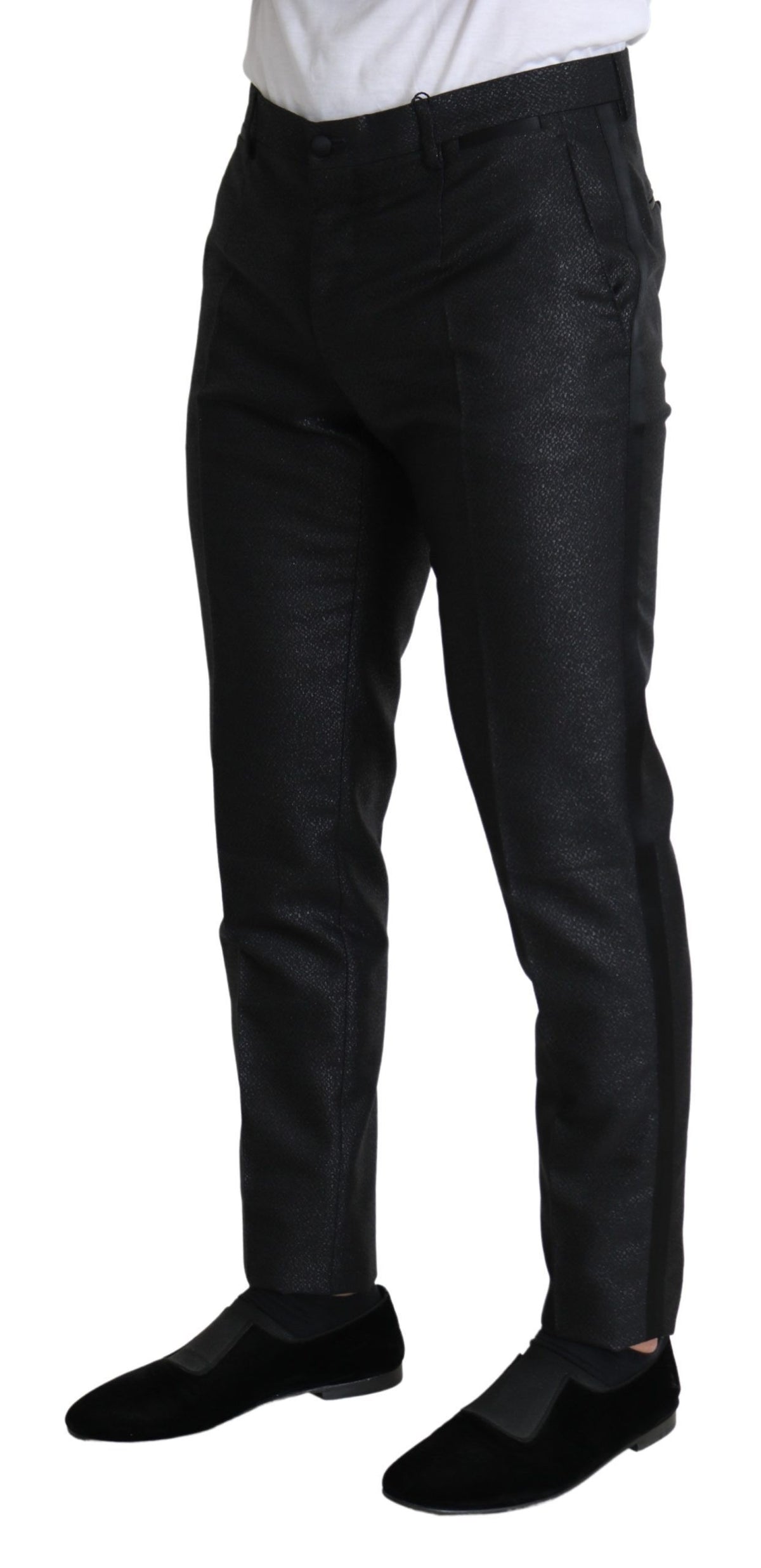 Robe pantalon skinny noire métallisée Dolce &amp; Gabbana
