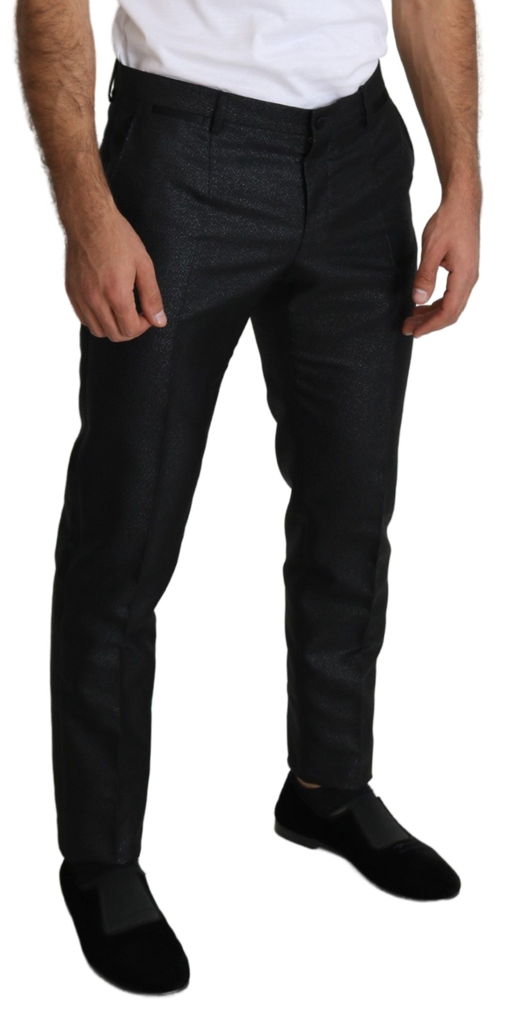 Robe pantalon skinny noire métallisée Dolce &amp; Gabbana