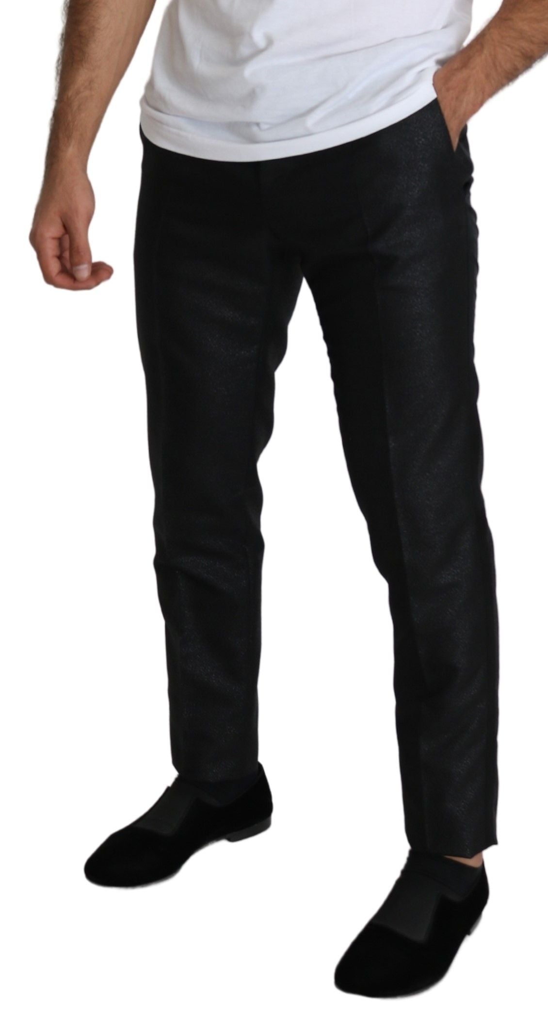 Robe pantalon skinny noire métallisée Dolce &amp; Gabbana