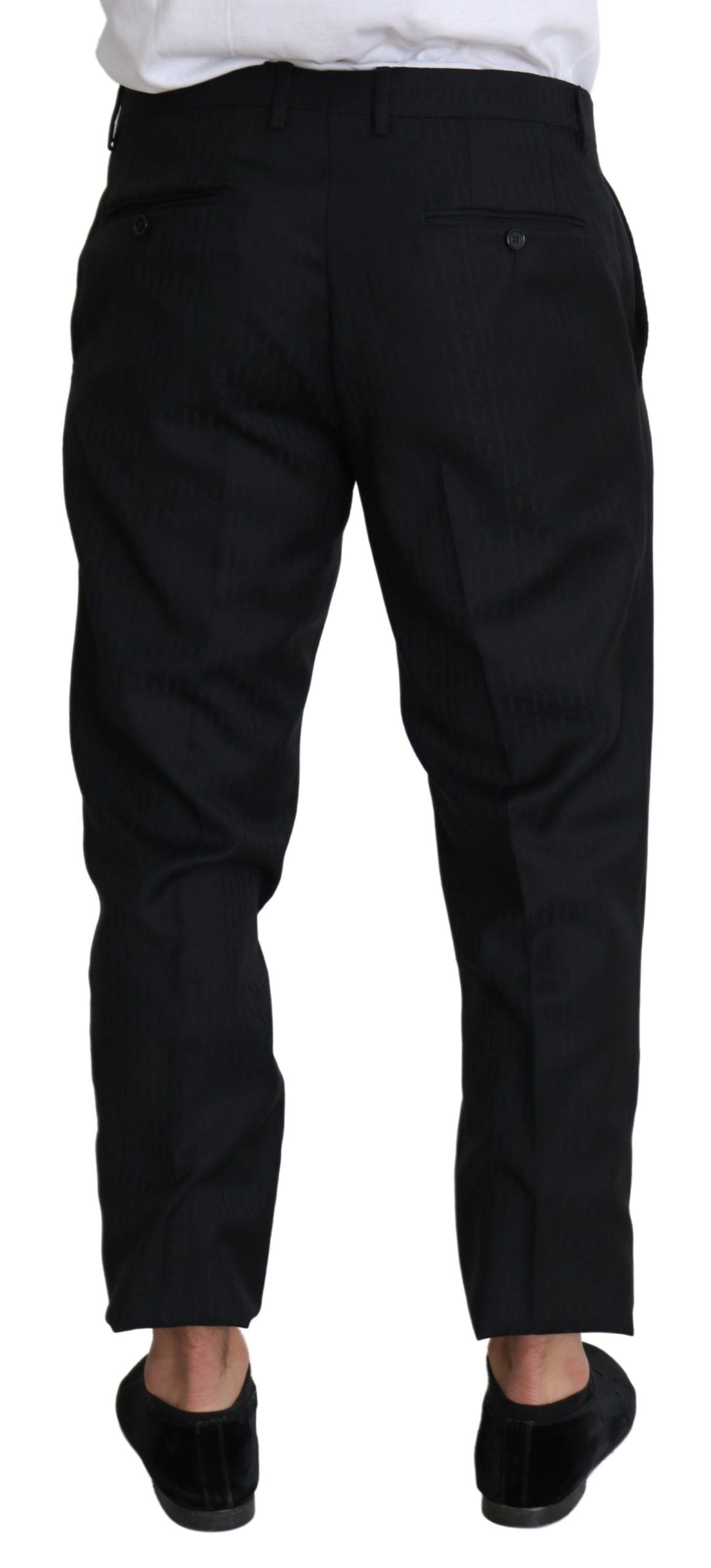 Robe pantalon courte skinny en laine noire Dolce &amp; Gabbana