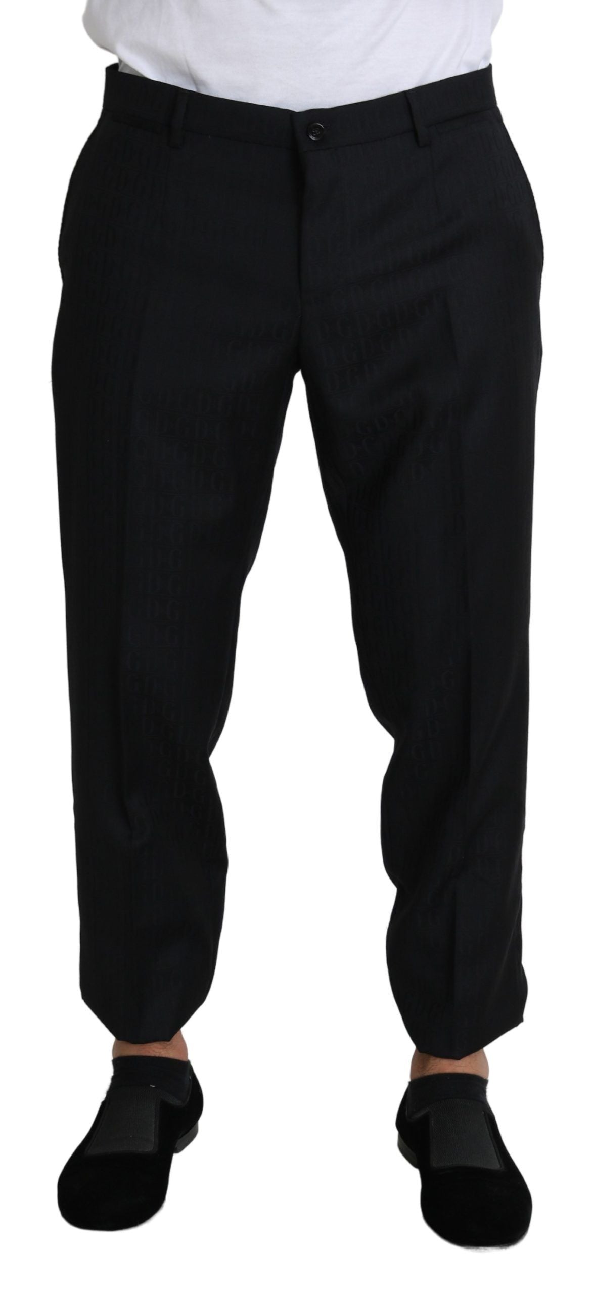 Robe pantalon courte skinny en laine noire Dolce &amp; Gabbana
