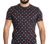 T-shirt homme Dolce &amp; Gabbana en coton gris foncé à imprimé cœurs