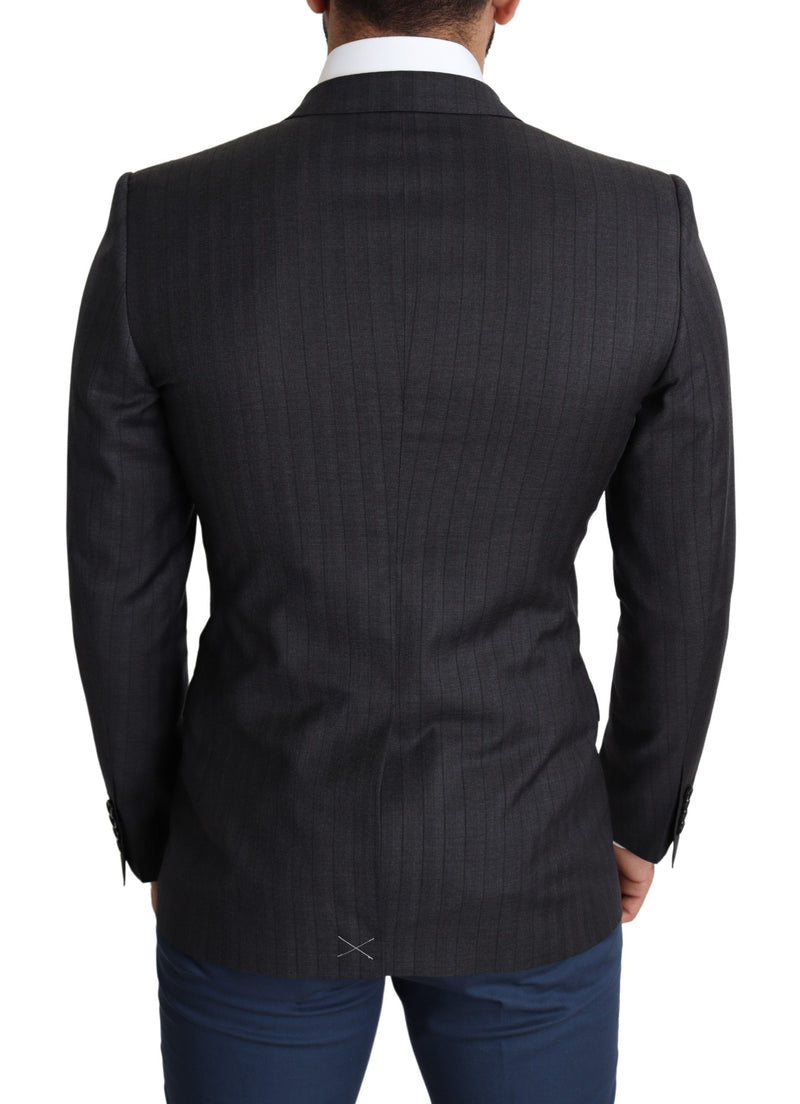 Manteau Dolce &amp; Gabbana en laine noire à simple boutonnage, style MARTINI Blazer