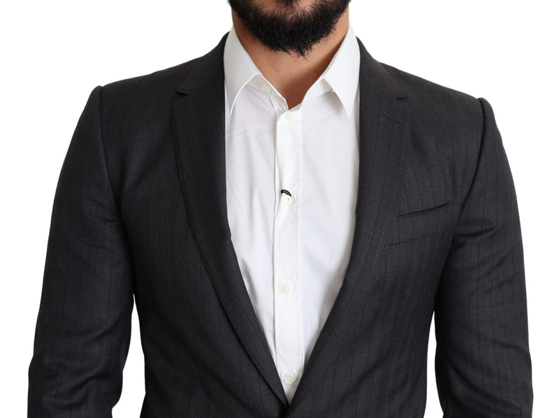 Manteau Dolce &amp; Gabbana en laine noire à simple boutonnage, style MARTINI Blazer