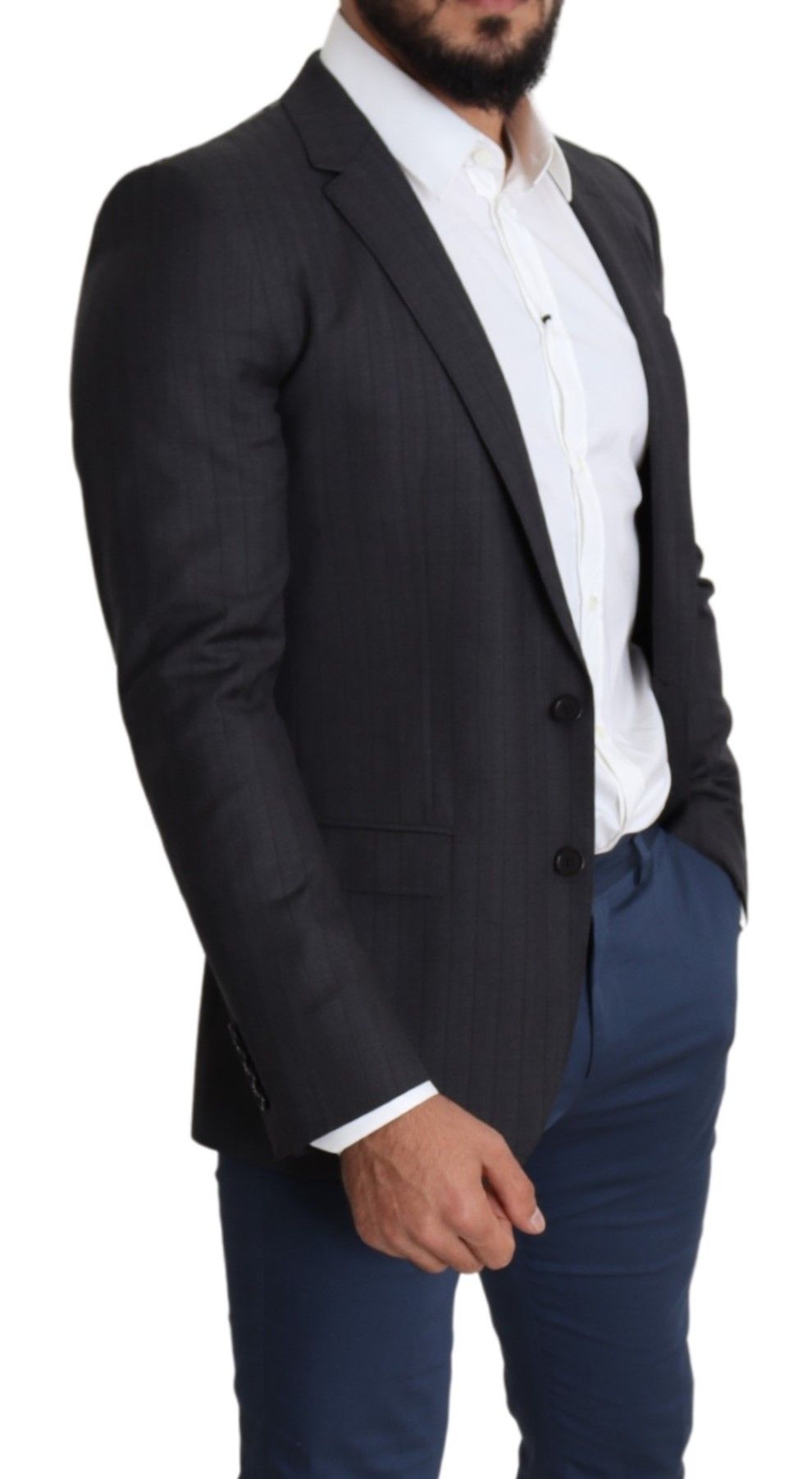 Manteau Dolce &amp; Gabbana en laine noire à simple boutonnage, style MARTINI Blazer