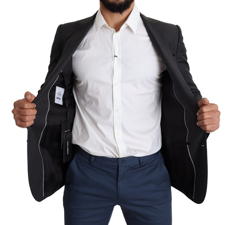Manteau Dolce &amp; Gabbana en laine noire à simple boutonnage, style MARTINI Blazer