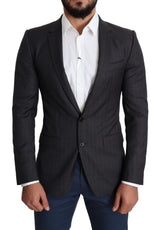 Manteau Dolce &amp; Gabbana en laine noire à simple boutonnage, style MARTINI Blazer