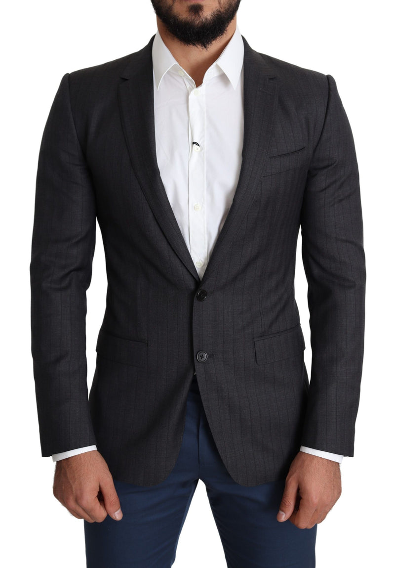 Manteau Dolce &amp; Gabbana en laine noire à simple boutonnage, style MARTINI Blazer