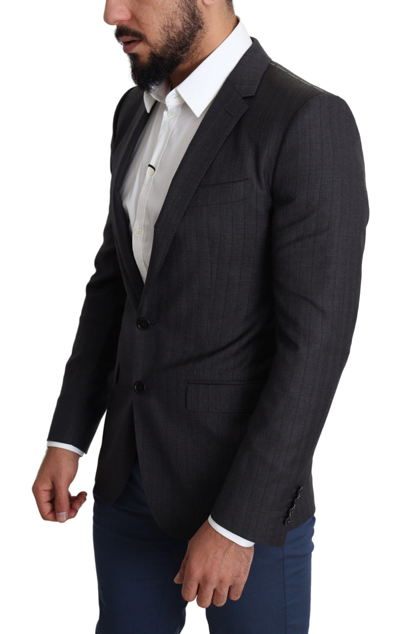 Manteau Dolce &amp; Gabbana en laine noire à simple boutonnage, style MARTINI Blazer