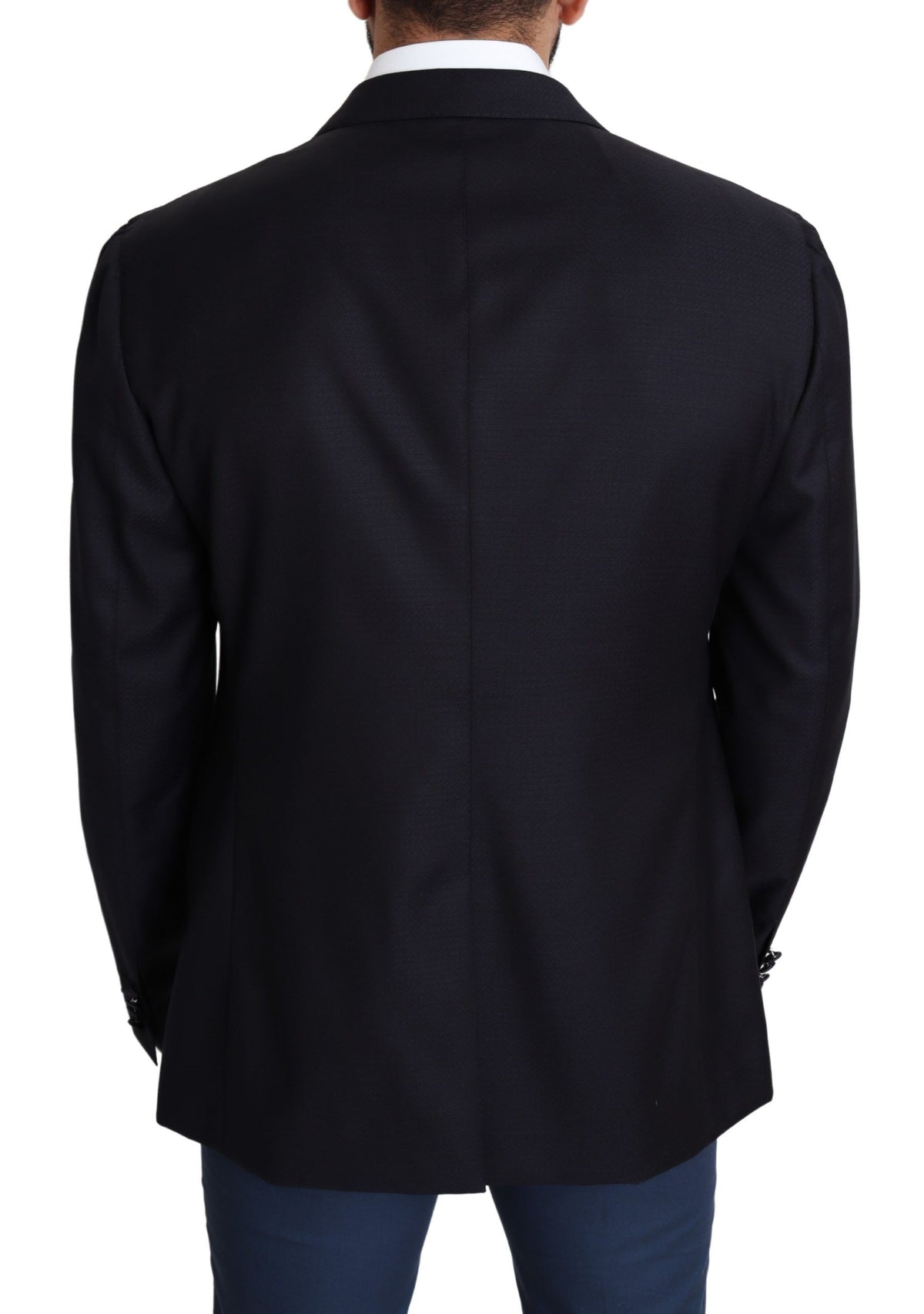 Blazer Dolce &amp; Gabbana NAPOLI en laine noire à simple boutonnage