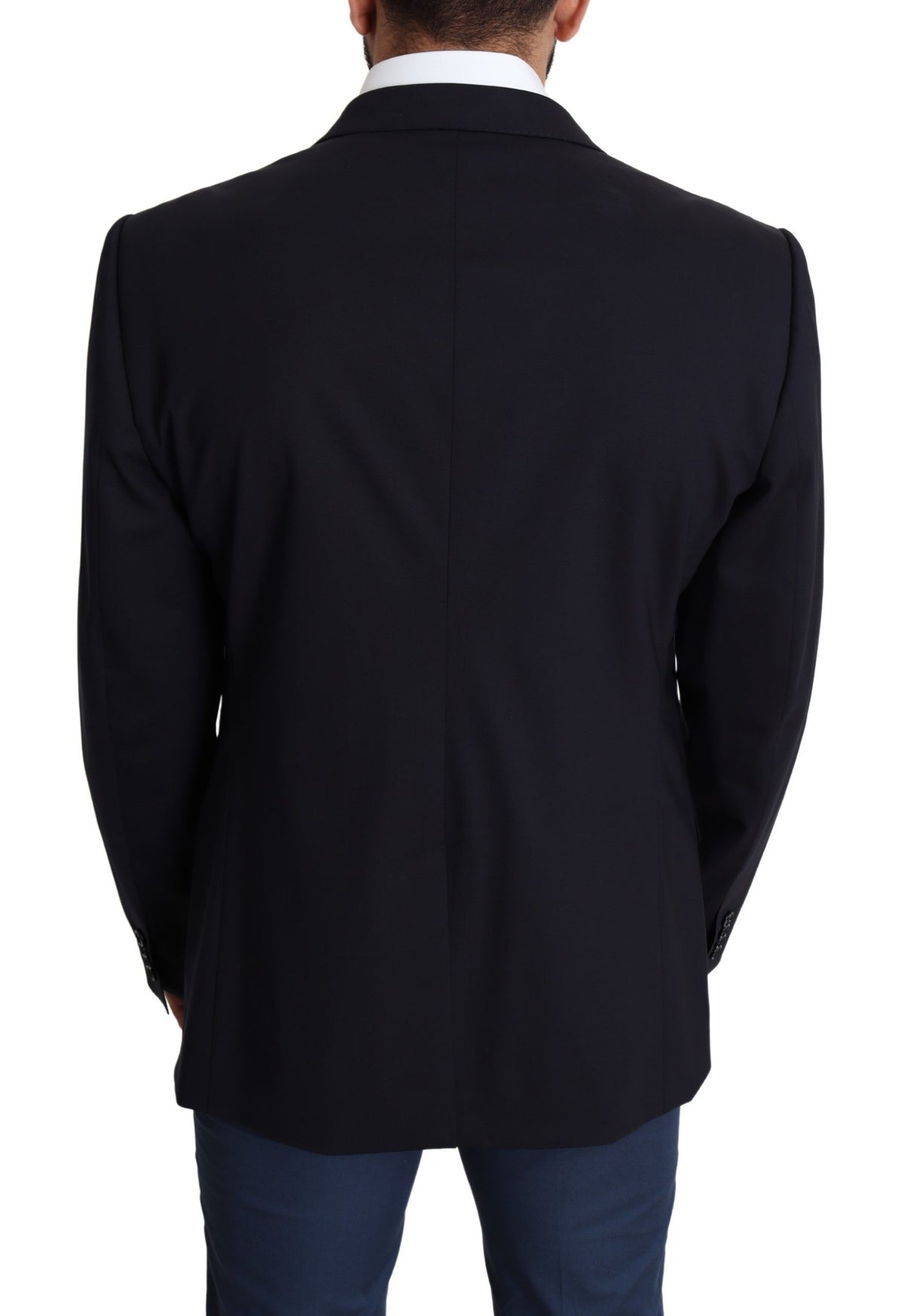 Manteau homme Dolce &amp; Gabbana en laine stretch noire, blazer MARTINI