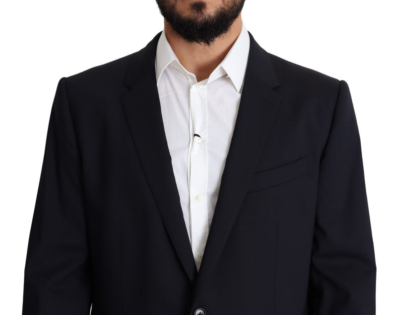 Manteau homme Dolce &amp; Gabbana en laine stretch noire, blazer MARTINI