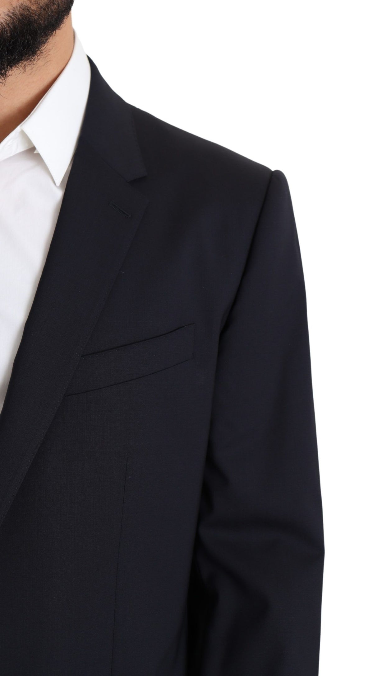 Manteau homme Dolce &amp; Gabbana en laine stretch noire, blazer MARTINI