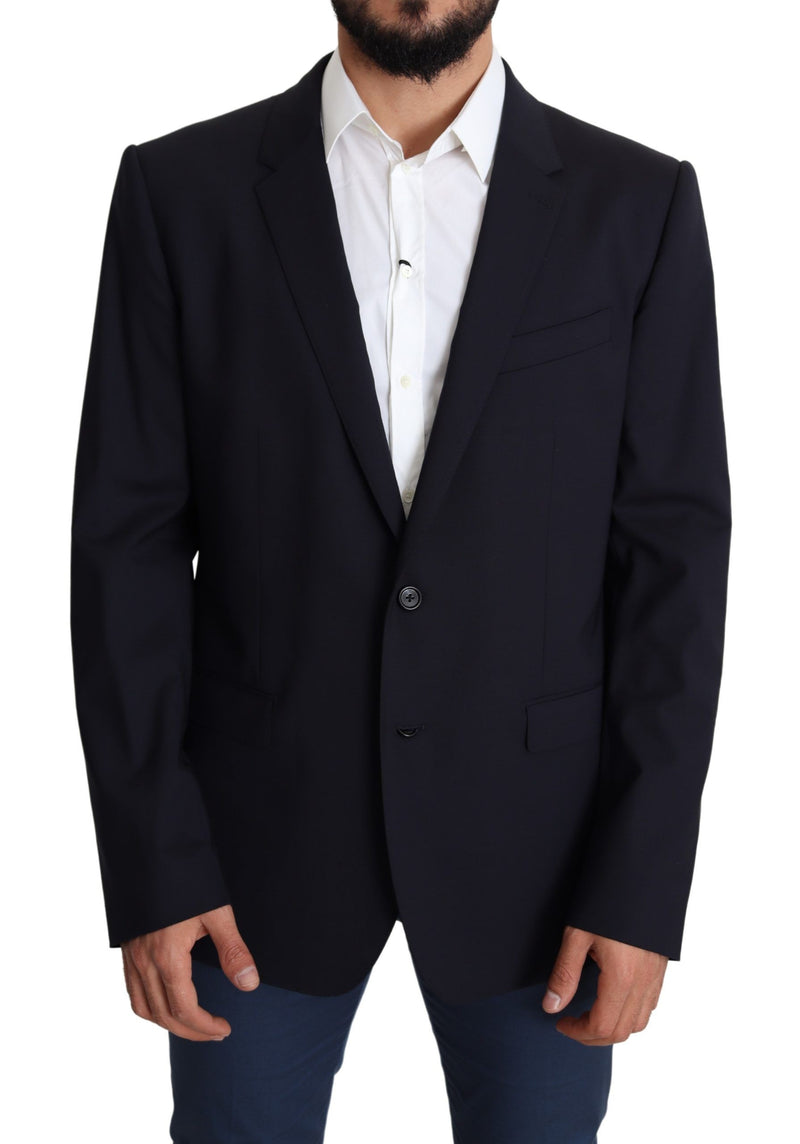 Manteau homme Dolce &amp; Gabbana en laine stretch noire, blazer MARTINI