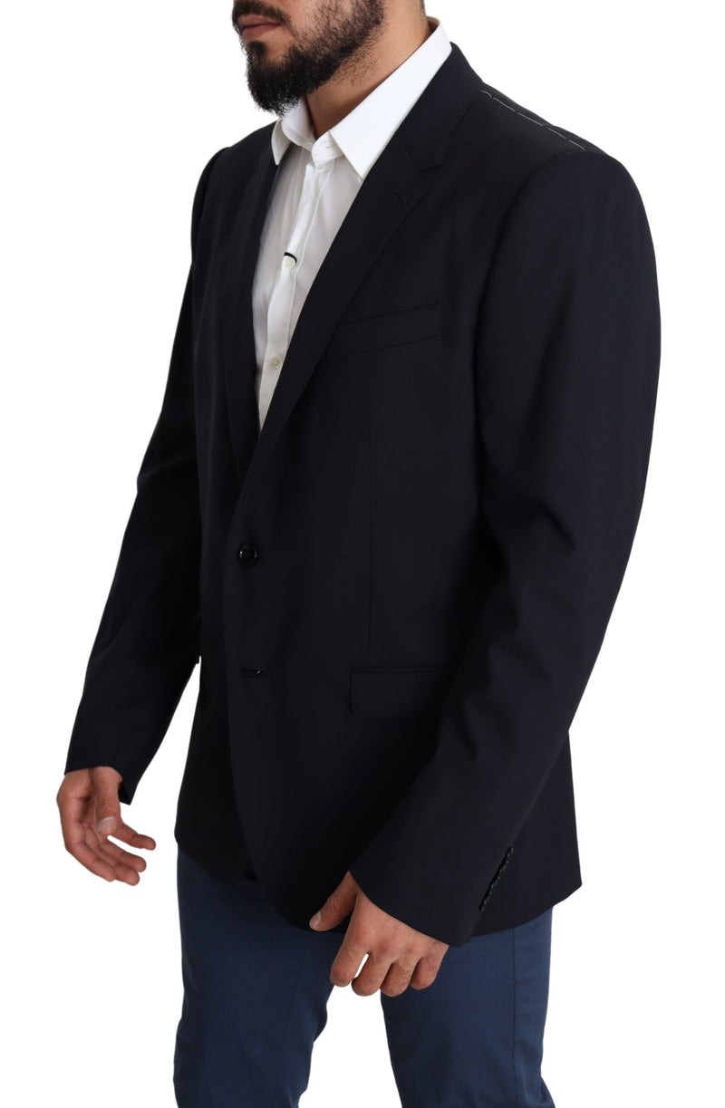 Manteau homme Dolce &amp; Gabbana en laine stretch noire, blazer MARTINI