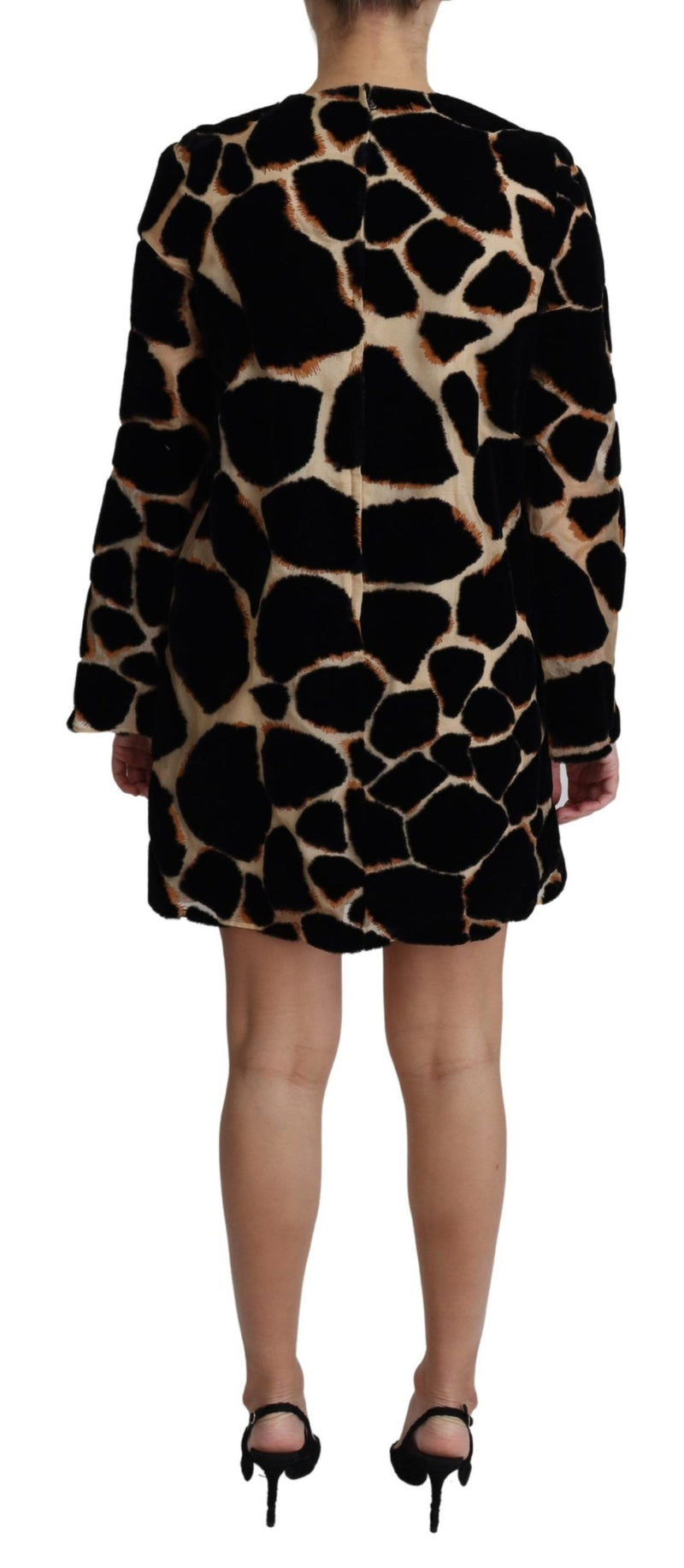 Robe courte Dolce &amp; Gabbana noire à imprimé girafe