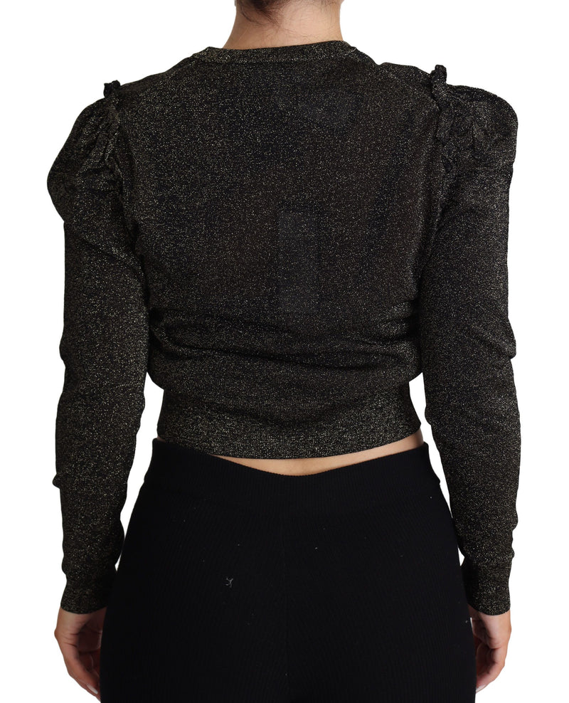 Pull court Dolce &amp; Gabbana noir et or pour femme