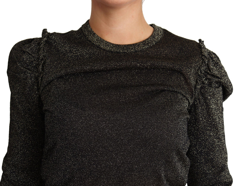 Pull court Dolce &amp; Gabbana noir et or pour femme