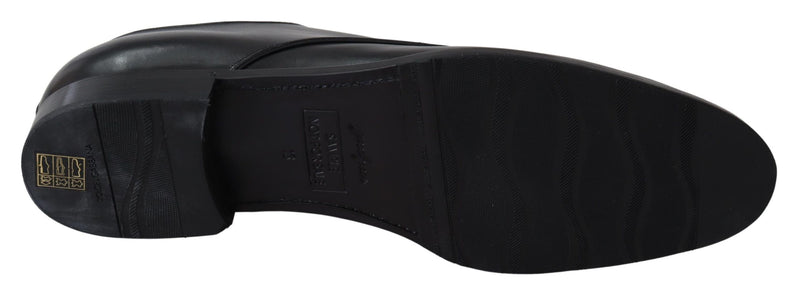 Dolce &amp; Gabbana Chaussures SARTORIA en cuir noir, fabrication artisanale
