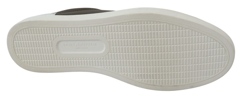 Baskets basses Dolce &amp; Gabbana en cuir blanc et vert