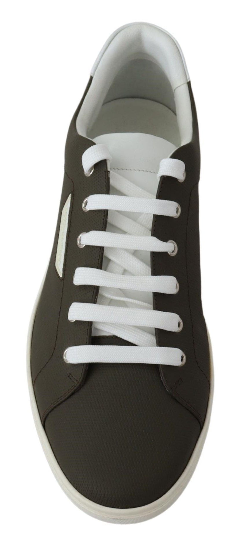 Baskets basses Dolce &amp; Gabbana en cuir blanc et vert