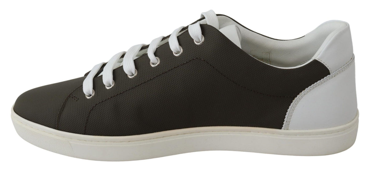 Baskets basses Dolce &amp; Gabbana en cuir blanc et vert