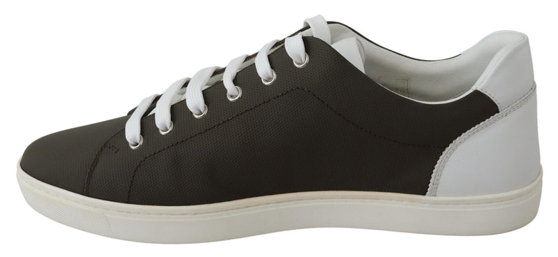 Baskets basses Dolce &amp; Gabbana en cuir blanc et vert