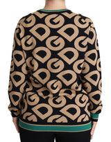 Pull Dolce &amp; Gabbana multicolore DG Mania en laine à col rond