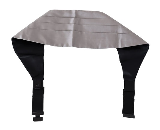 Dolce &amp; Gabbana Grijze Heren Tailleband 100% Zijden Cummerbund