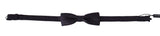 Nœud papillon ajustable en soie à motif gris Dolce &amp; Gabbana