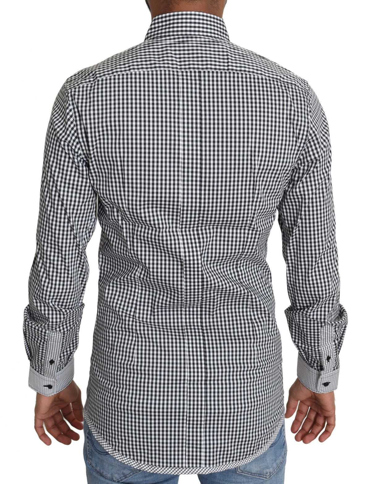 Chemise décontractée à carreaux noir et blanc Dolce & Gabbana