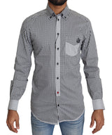 Chemise décontractée à carreaux noir et blanc Dolce & Gabbana