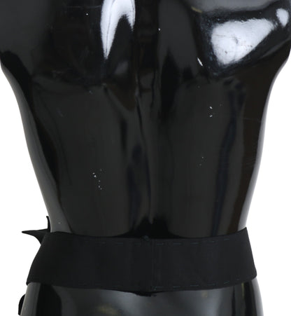Dolce &amp; Gabbana Zwarte Kristallen Broche Brede Taille SATORIA Riem