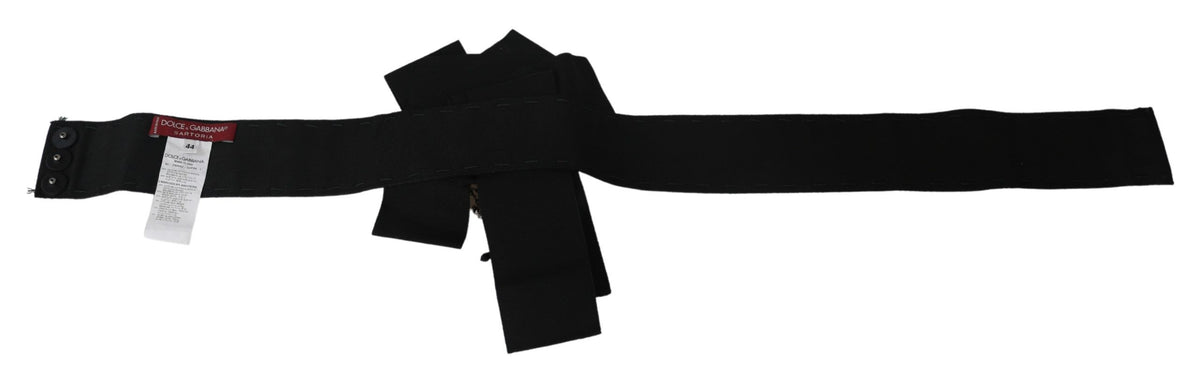 Ceinture large Dolce &amp; Gabbana avec broche en cristal noir SATORIA