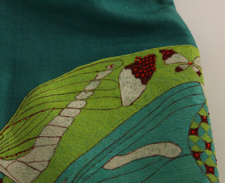 Mini-robe verte au-dessus du genou de Lanre Da Silva Ajayi
