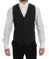 Gilet-veste en laine extensible grise Dolce &amp; Gabbana