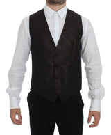 Gilet sans manches en laine noire avec logo Dolce &amp; Gabbana