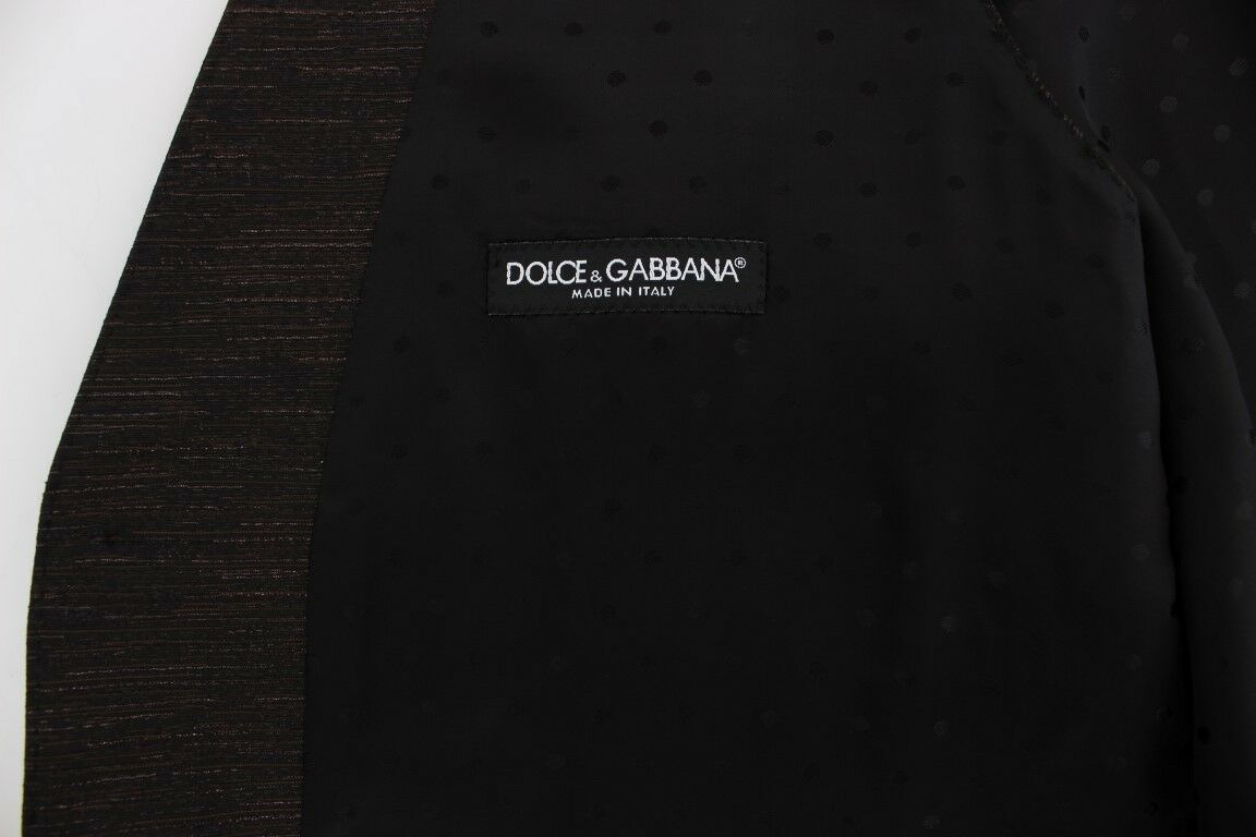 Gilet sans manches en laine noire avec logo Dolce & Gabbana