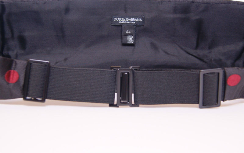 Dolce &amp; Gabbana Zwarte Taille Smoking Tuxedo Cummerbund Riem