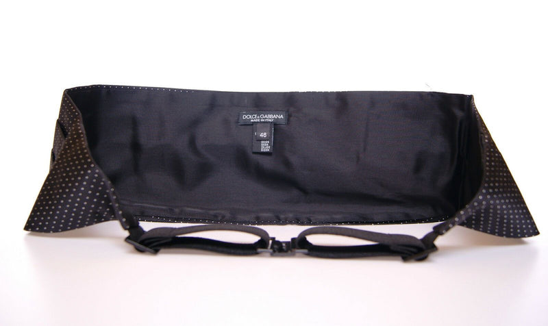 Dolce &amp; Gabbana Zwarte Taille Smoking Tuxedo Cummerbund Riem